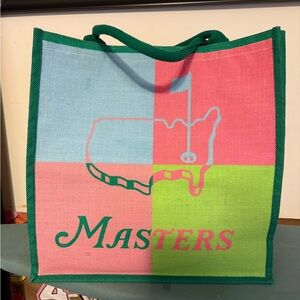 Masters Multicolor Block Tote - Pink, Light Blue, Green